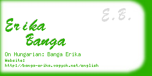 erika banga business card